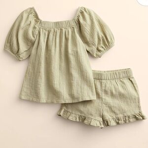 Girls’ Green Little Co. Matching Set | 18M Toddler | Top and Shorts
